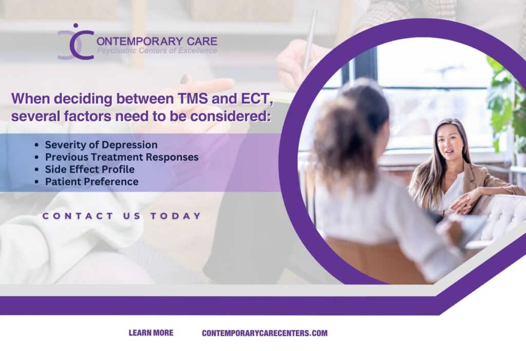 TMS and ECT therapies for depression at Contemporary Care